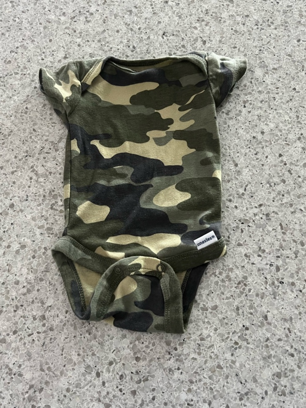 Gerber Green Camo & Gray Dino Baby One-Piece Bodysuits - 2 Pack - Picture 3 of 3
